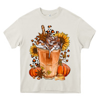 Cream pumpkin spice ice latte Heavy Core Tee - Jasminsmagicworld