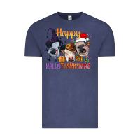 Vintage Denim Happy Hallothanksmas Cows Vintage Tee - BundleAndBundleShop