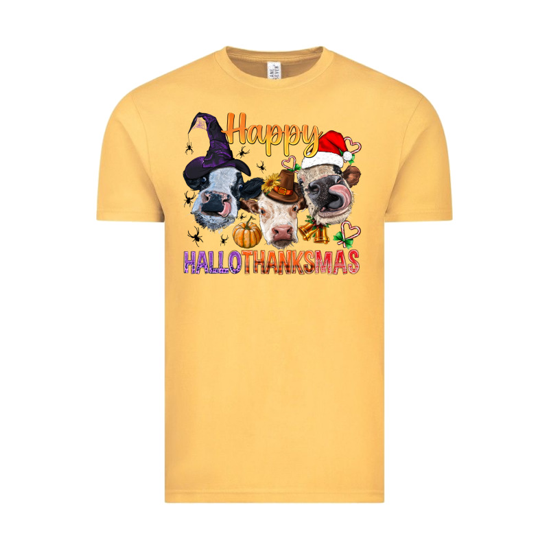 Happy Hallothanksmas Cows Vintage Tee by BundleAndBundleShop | Teevron