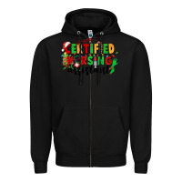 Black certified nursing assistant Zipper Hoodie - CowGirlArtShop