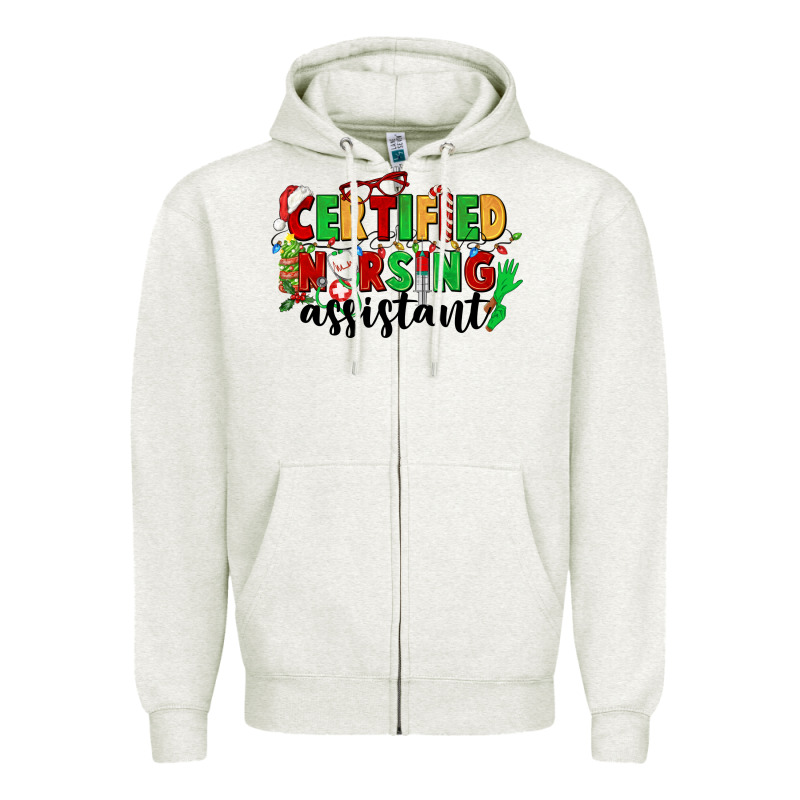 Certified Nursing Assistant Zipper Hoodie by CowGirlArtShop | Teevron