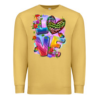 Antique Gold Love pride Premium Sweatshirt - FaDigitalArtStudio