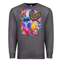Charcoal Heather Love pride Premium Sweatshirt - FaDigitalArtStudio