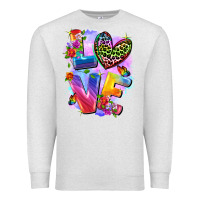 Oatmeal Heather Love pride Premium Sweatshirt - FaDigitalArtStudio