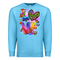 Ocean Blue Love pride Premium Sweatshirt - FaDigitalArtStudio