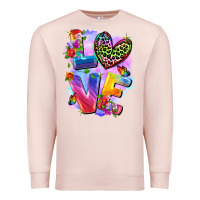 Pale Pink Love pride Premium Sweatshirt - FaDigitalArtStudio