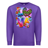 Purple Love pride Premium Sweatshirt - FaDigitalArtStudio