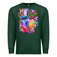 Sports Green Love pride Premium Sweatshirt - FaDigitalArtStudio