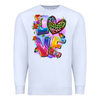White Love pride Premium Sweatshirt - FaDigitalArtStudio