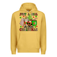 Antique Gold just a girl who loves christmas Premium Hoodie - OliviaCreatesArt