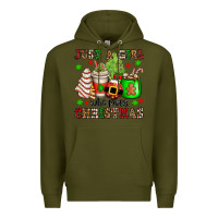 Army Green just a girl who loves christmas Premium Hoodie - OliviaCreatesArt