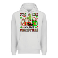 Dove Grey just a girl who loves christmas Premium Hoodie - OliviaCreatesArt