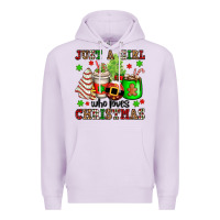 Lilac just a girl who loves christmas Premium Hoodie - OliviaCreatesArt