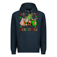 Navy just a girl who loves christmas Premium Hoodie - OliviaCreatesArt