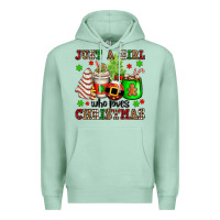 Seafoam just a girl who loves christmas Premium Hoodie - OliviaCreatesArt
