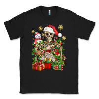 Black Skeleton Christmas Element Snowman Awda Classic Tee - BundleAndBundleShop