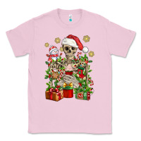 Bubblegum Pink Skeleton Christmas Element Snowman Awda Classic Tee - BundleAndBundleShop