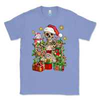 Colony Blue Skeleton Christmas Element Snowman Awda Classic Tee - BundleAndBundleShop