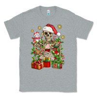 Heather Grey Skeleton Christmas Element Snowman Awda Classic Tee - BundleAndBundleShop