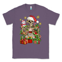 Lavender Skeleton Christmas Element Snowman Awda Classic Tee - BundleAndBundleShop