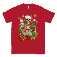 Red Skeleton Christmas Element Snowman Awda Classic Tee - BundleAndBundleShop