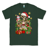 Sports Green Skeleton Christmas Element Snowman Awda Classic Tee - BundleAndBundleShop