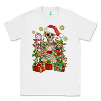White Skeleton Christmas Element Snowman Awda Classic Tee - BundleAndBundleShop