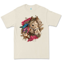 Bone Floral Appaloosa Horse With Feathers Premium Tee - LillyAllenDesigns