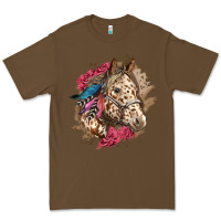 Cacao Floral Appaloosa Horse With Feathers Premium Tee - LillyAllenDesigns