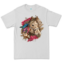 Dove Grey Floral Appaloosa Horse With Feathers Premium Tee - LillyAllenDesigns