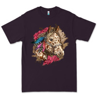 Plum Floral Appaloosa Horse With Feathers Premium Tee - LillyAllenDesigns