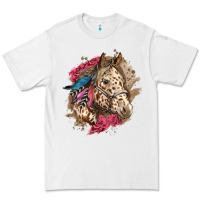 White Floral Appaloosa Horse With Feathers Premium Tee - LillyAllenDesigns