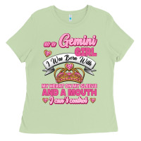 Matcha As A Gemini Girl I Was Born With My Heart On My Sleeve And A Mouth Ladies Tee - Jasminsmagicworld
