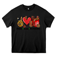 Black peace love  hot chocolate Heavy Core Tee - AdoDesignShop