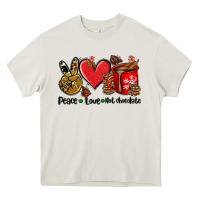 Cream peace love  hot chocolate Heavy Core Tee - AdoDesignShop