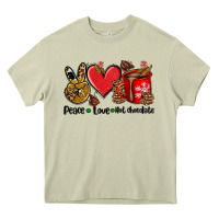 Mossy peace love  hot chocolate Heavy Core Tee - AdoDesignShop