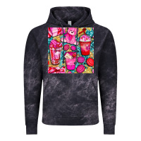 Cloud Black valentines day with love coffee cups  seamless pattern bbs Vintage Hoodie - BundleAndBundleShop