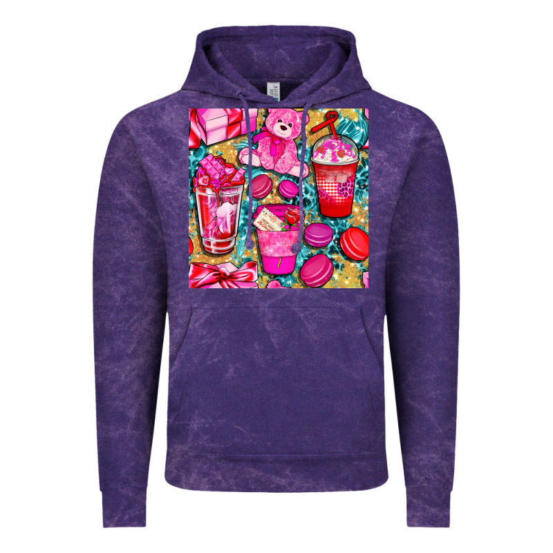 Valentines Day With Love Coffee Cups  Seamless Pattern Bbs Vintage Hoodie by BundleAndBundleShop | Teevron