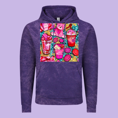 Valentines Day With Love Coffee Cups  Seamless Pattern Bbs Vintage Hoodie Designed By Bundleandbundleshop