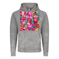 Cloud Rock valentines day with love coffee cups  seamless pattern bbs Vintage Hoodie - BundleAndBundleShop