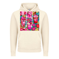 Vintage Artic valentines day with love coffee cups  seamless pattern bbs Vintage Hoodie - BundleAndBundleShop