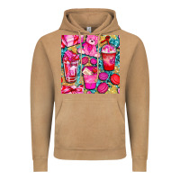 Vintage Camel valentines day with love coffee cups  seamless pattern bbs Vintage Hoodie - BundleAndBundleShop