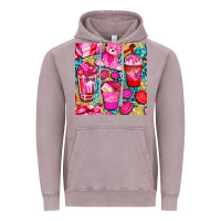 Vintage Zinc valentines day with love coffee cups  seamless pattern bbs Vintage Hoodie - BundleAndBundleShop