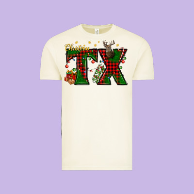 Christmas Texas With Deer Vintage Tee Designed By Bundleandbundleshop