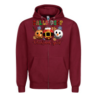Burgundy balls deep christmas spirit Zipper Hoodie - CowGirlArtShop