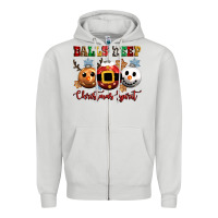 Dove Grey balls deep christmas spirit Zipper Hoodie - CowGirlArtShop