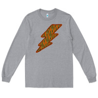 Heather Grey Western Cactus Lightning Orange Background Long Sleeve Tee - Bettercallsaul