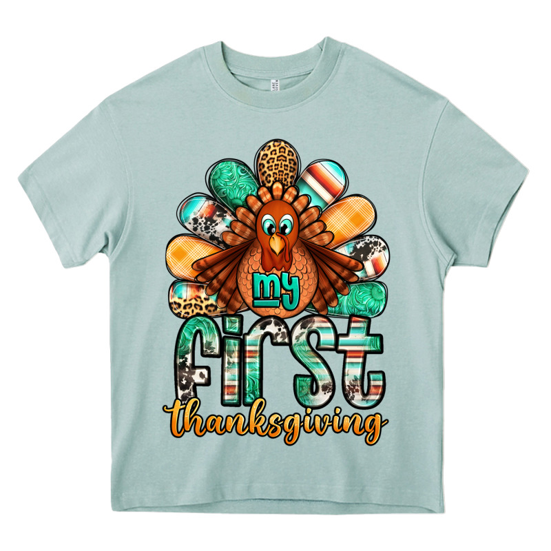 My First Thanksgiving Turkey Heavy Core Tee by Jasminsmagicworld | Teevron