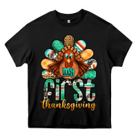 Black my first thanksgiving turkey Heavy Core Tee - Jasminsmagicworld