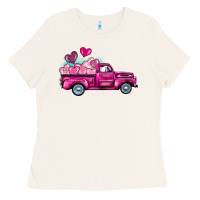Valentine's Day Pink Truck Ladies Tee | Teevron